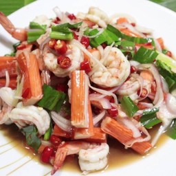 ยำทะเลรวม(ยำน้ำปลาร้า)
