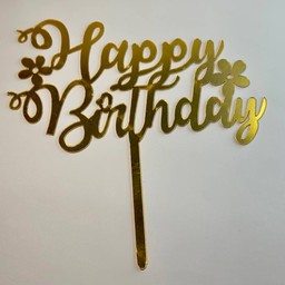 ป้าย HBD สีทอง #03