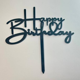 ป้าย HBD สีดำ #08