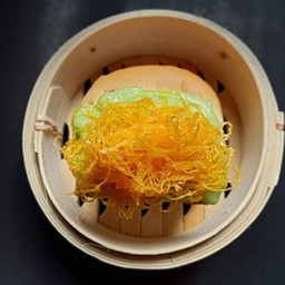 ปังไส้ทะลัก สังขยาใบเตย ฝอยทอง (1ชิ้น)