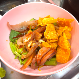 เกี๊ยวกรอบโฟหม่าล่าปลาหมึกกรอบล้วน