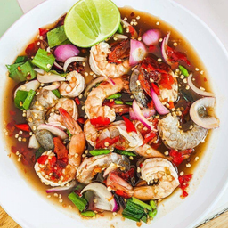 ยำปลาร้ากุ้งสุก