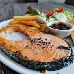 แซลมอนย่างเนย