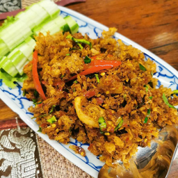 ผัดพริกขิงปลาดุกฟู