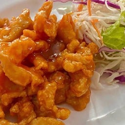 ไก่ผัดเหล้าแดง (กับข้าว)