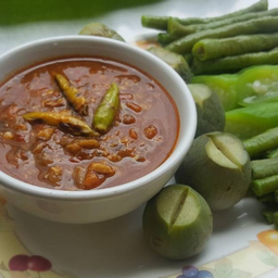 น้ำพริกปลาร้า ผักต้ม