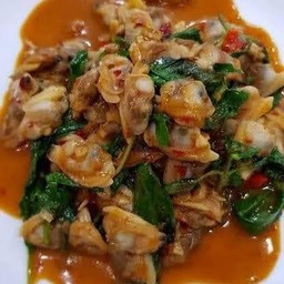 ข้าวพริกเผาเนื้อหอยลาย