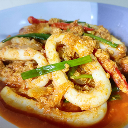 N41 Stir Fried Squid with Curry Powder 咖喱粉炒鱿鱼