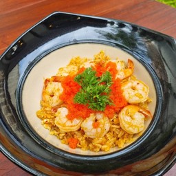 ข้าวผัดมันกุ้ง ไข่กุ้ง