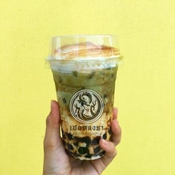 มัทฉะมังกรพ่นไฟไข่มุกลาวา