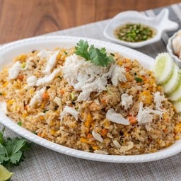 ข้าวผัดเนื้อปูม้า (จานใหญ่)