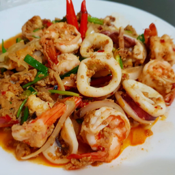N47 Stir-fried seafood with curry powder 咖喱粉炒海鲜