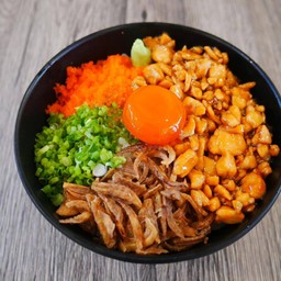 ข้าวเเซลมอลสับไข่กุ้งไข่ดอง