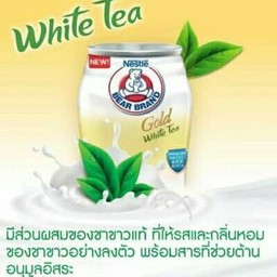 นมหมีชาขาวปั่น