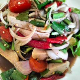 ยำไข่แดงหมูยอ