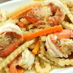 N33 Stir-fried shrimp with coconut shoots 椰芽炒虾