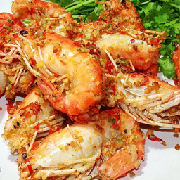 N32 Stir Fried Prawn with Chili and Salt 虾炒蒜辣盐