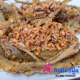ปลาเห็ดโคนทอดกระเทียม
