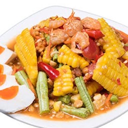 ตำข้าวโพดไข่เค็ม