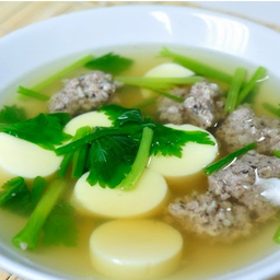 N114 Soup with tofu and minced pork 豆腐猪肉碎汤