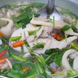 ต้มยำปลากระพง(ปลาเป็นยกตัว)