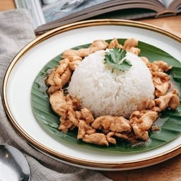 ข้าวราดไก่ผัดชือิ๊ว