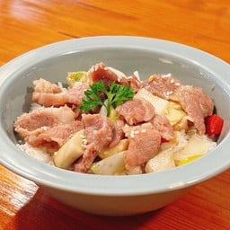 ข้าวหน้าหมูผัดซอสน้ำมันหอย(HS)