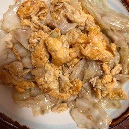 กะหล่ำปลีน้ำปลาใส่ไข่(กับข้าว)