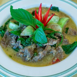 แกงเขียวหวานเนื้อ+ข้าวสวย