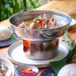 ต้มแซ่บเนื้อสามชั้น เตาถ่าน