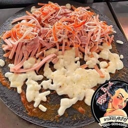 เครปวิปปิ้งแฮมx2ปูอัดx2ชีสยืด