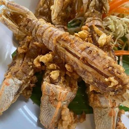 กั้งไข่ทอดกระเทียม