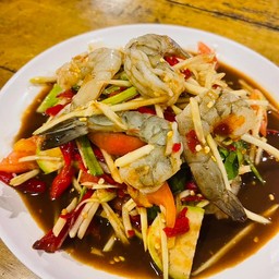 ตำกุ้งสด