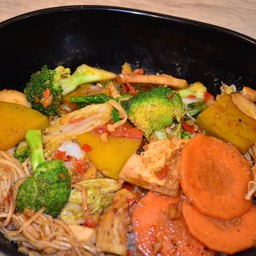 ผัดหม่าล่าผัก (กับข้าว)