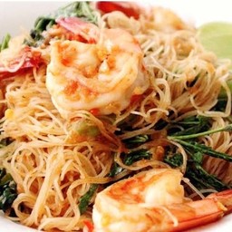 หมี่กระเฉดกุ้ง