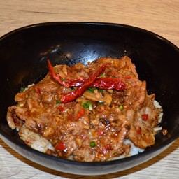 ผัดหม่าล่าหมู (ราดข้าว)