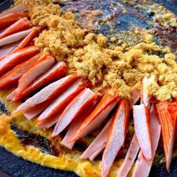 เครปใข่ไก่พริกเผาปูอัดแฮมหมูหยอง