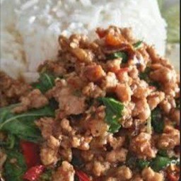 ข้าวผัดกะเพราหมูสับ