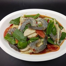 ตำกุ้งสด