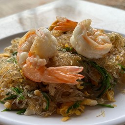 วุ้นเส้นชะอมกุ้ง