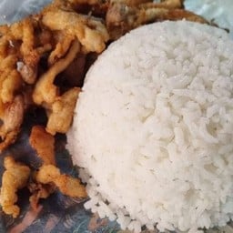 ไก่ทอดกระเทียมราดข้าว+ไข่ดาว