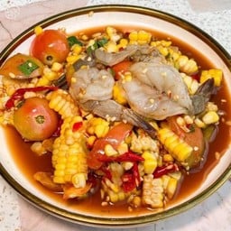 ตำข้าวโพดกุ้งสด