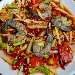 ตำกุ้งสด