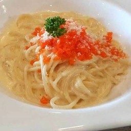 สปาเก็ตตี้คาโบนาร่าแฮมไข่กุ้ง