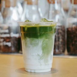 ชาเขียวผสมถั่วแดง เย็น