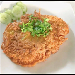 ไข่เจียวหมูสับราดข้าว