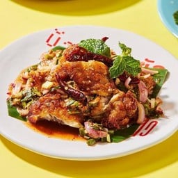 ลาบไก่ทอด