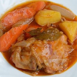 (กับข้าว) สตูไก่ทอด