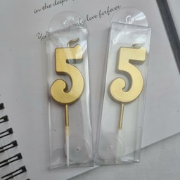 เทียนสีทอง เลข 5