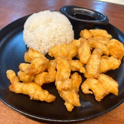 [กับข้าว] สันในไก่ทอดราดน้ำปลา (แยกน้ำปลาราด)